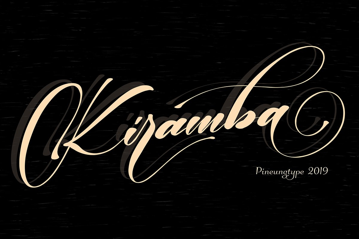 Kiramba大气飘逸书法英文字体免费下载插图