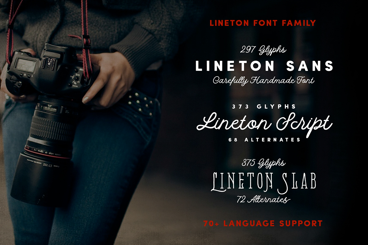 Lineton个性摄影展手写手绘英文字体下载插图