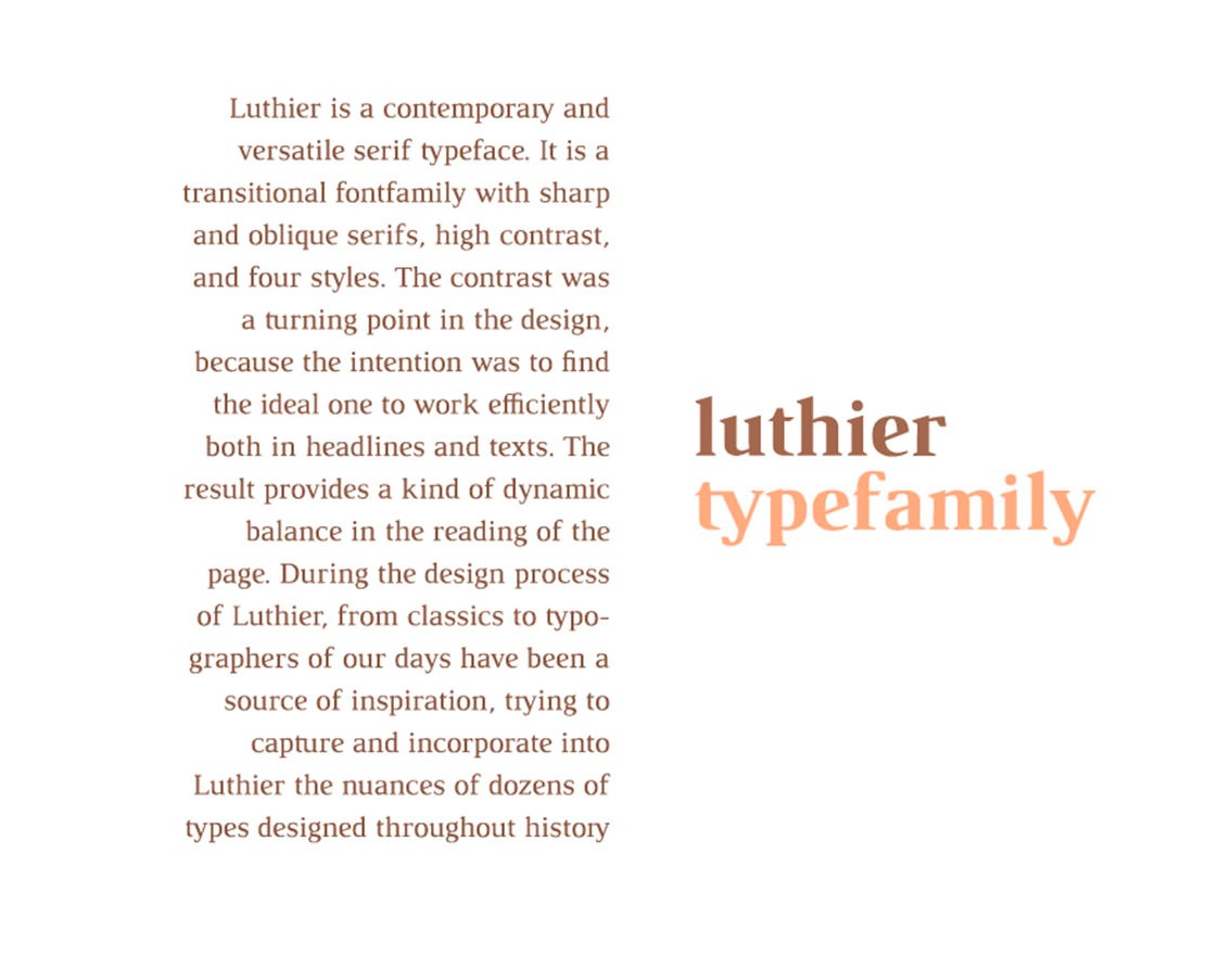 Luthier经典平面排版衬线英文字体下载插图