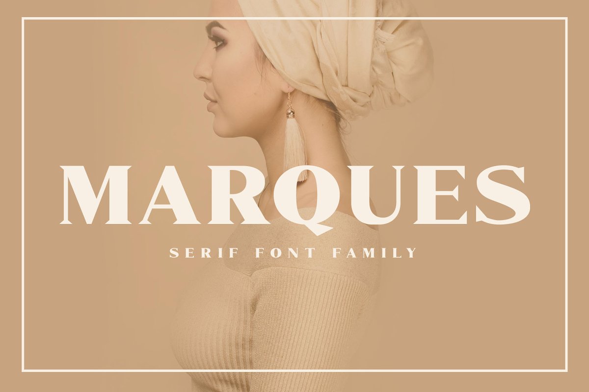 Marques奢侈品衬线英文字体下载插图