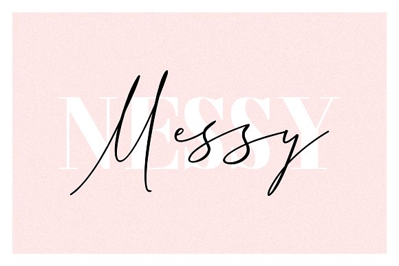 Messy Nessy手写签名英文字体下载插图