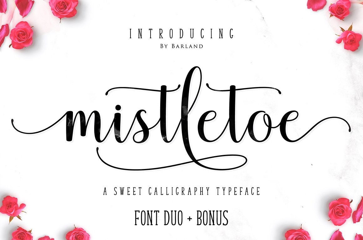 Mistletoe Script婚礼婚庆花式英文字体下载插图