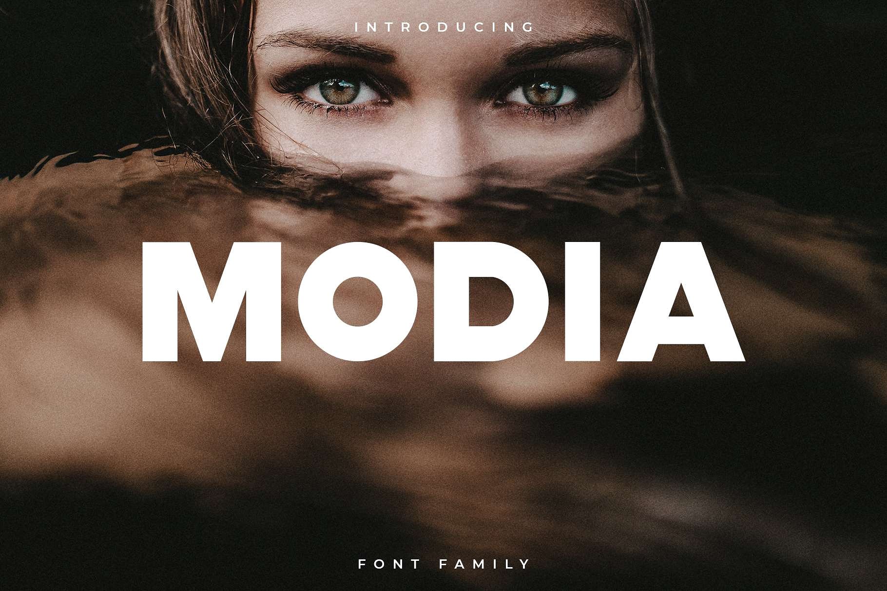 Modia-NonCommercial力量醒目标题无衬线英文字体下载插图