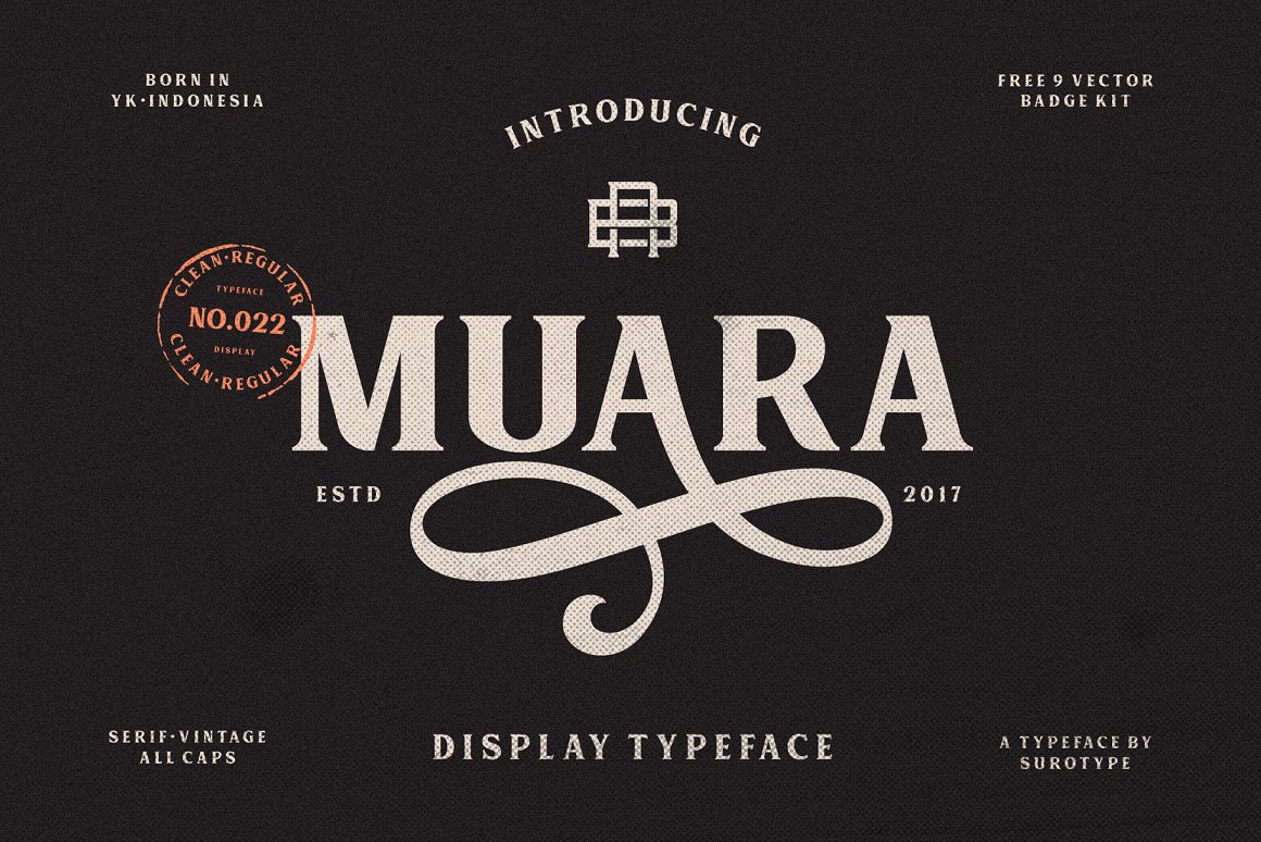 MUARA DEMO设计师logo衬线英文字体下载插图