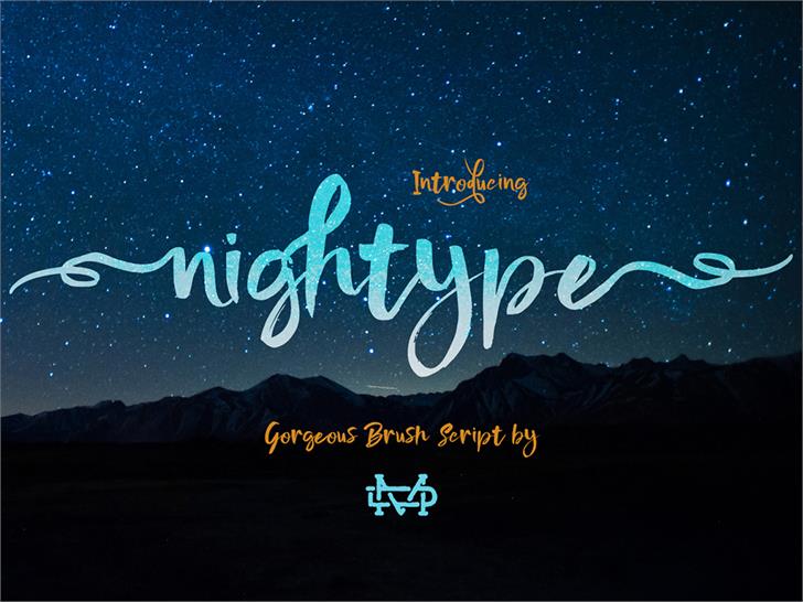 Nightype动感连笔书法英文字体下载插图