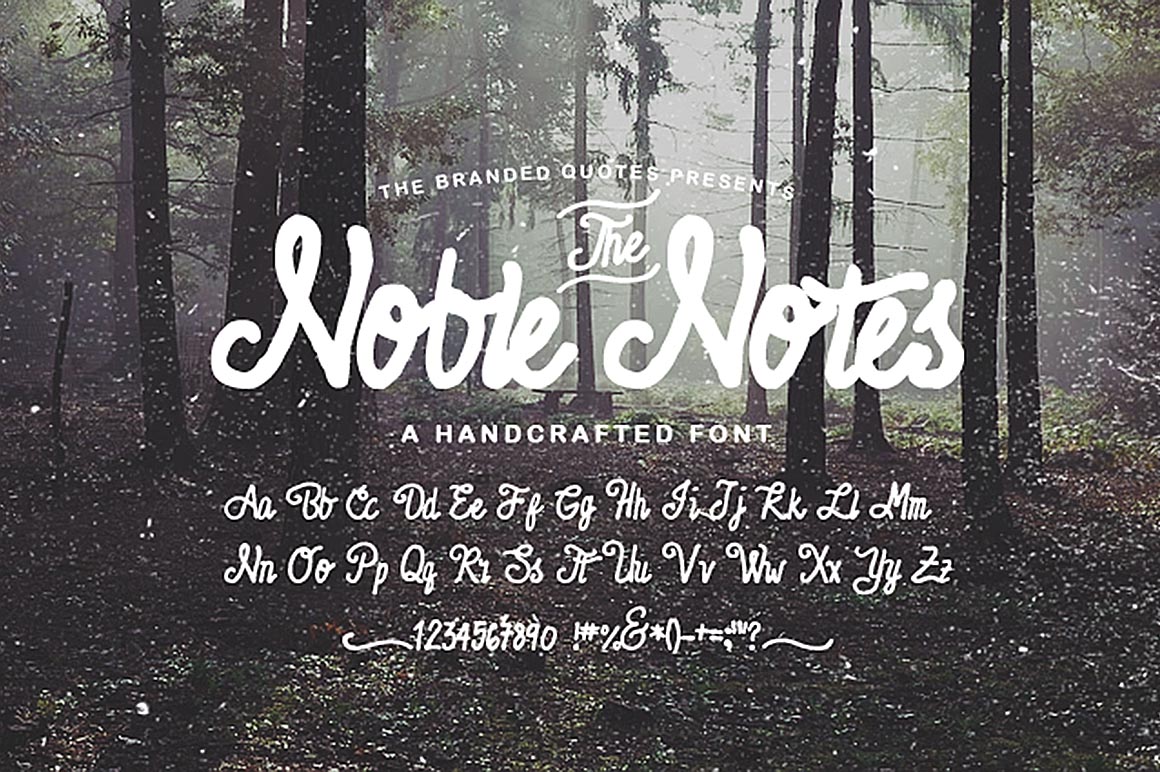 Noble Notes个性手写连笔标题英文字体下载插图