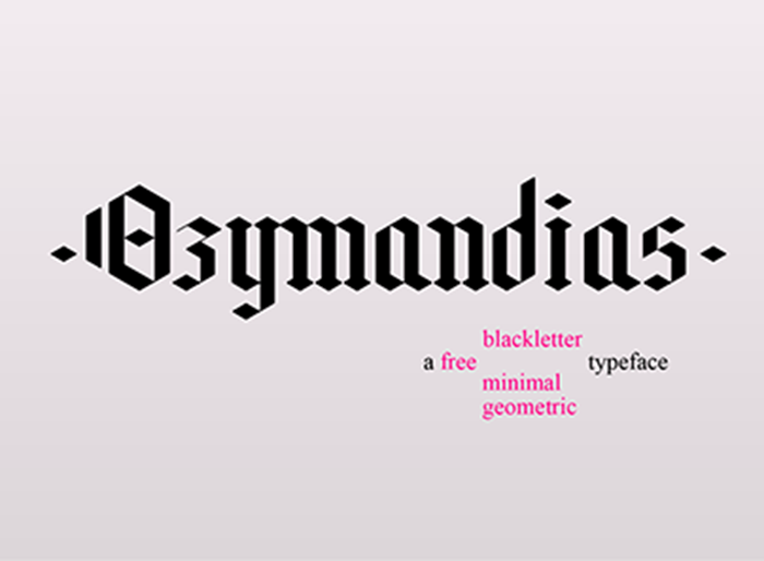 Ozymandias菱形创意装饰衬线英文字体免费下载插图
