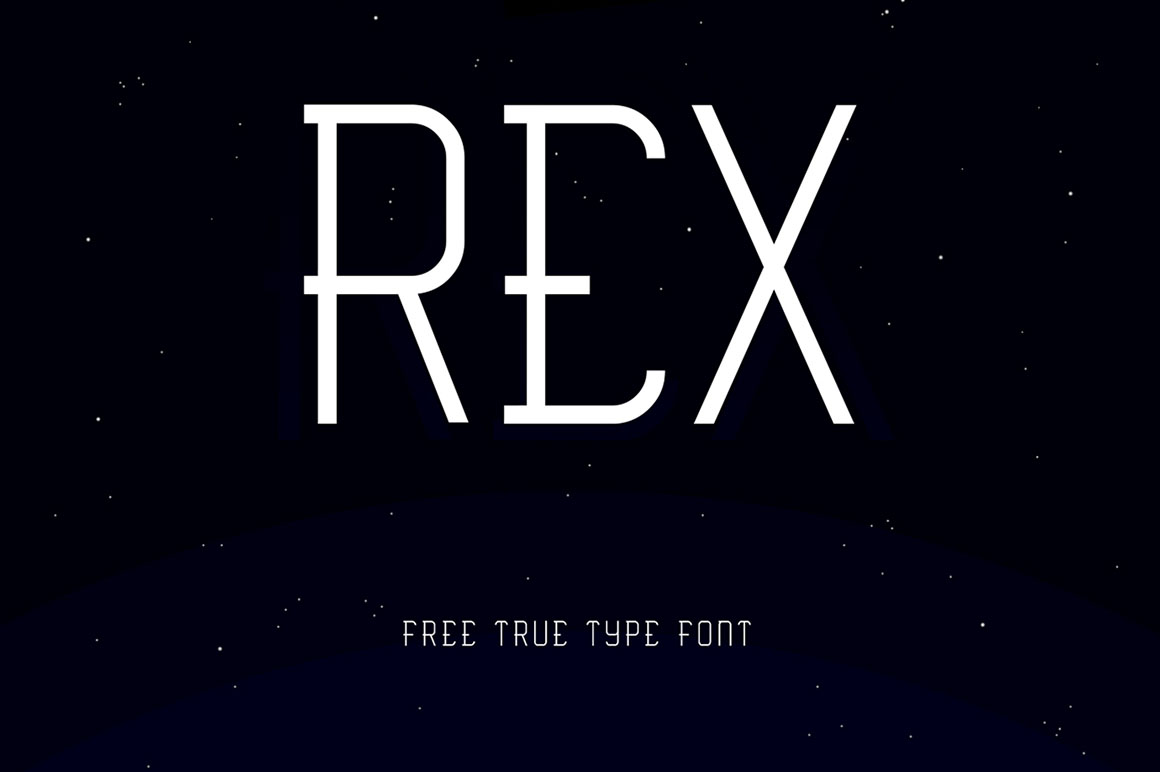 Rex时尚秀气无衬线英文字体免费下载插图