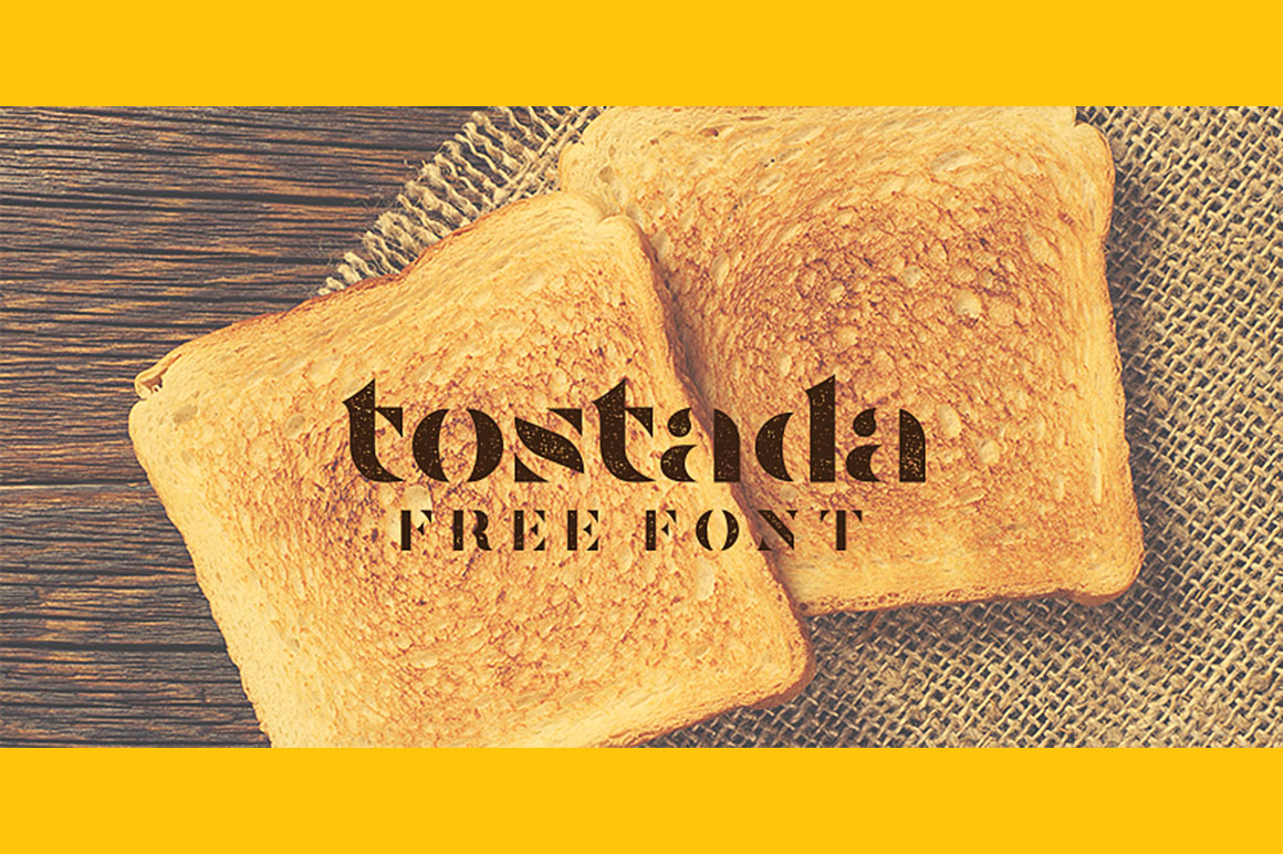TOSTADA断线设计师logo衬线英文字体家族包免费下载插图
