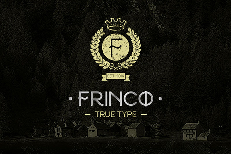 FRINCO简洁衬线休闲零售logo衬线英文字体免费下载插图