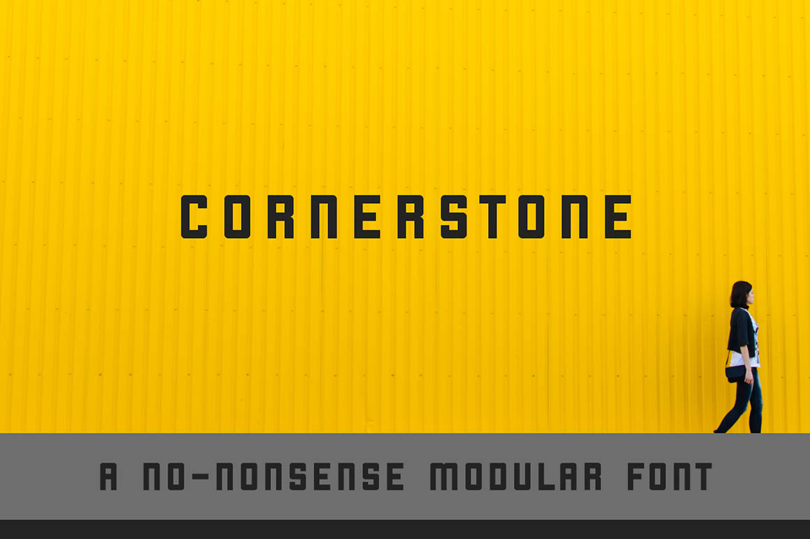 Cornerstone等宽长方形无衬线英文字体免费下载插图