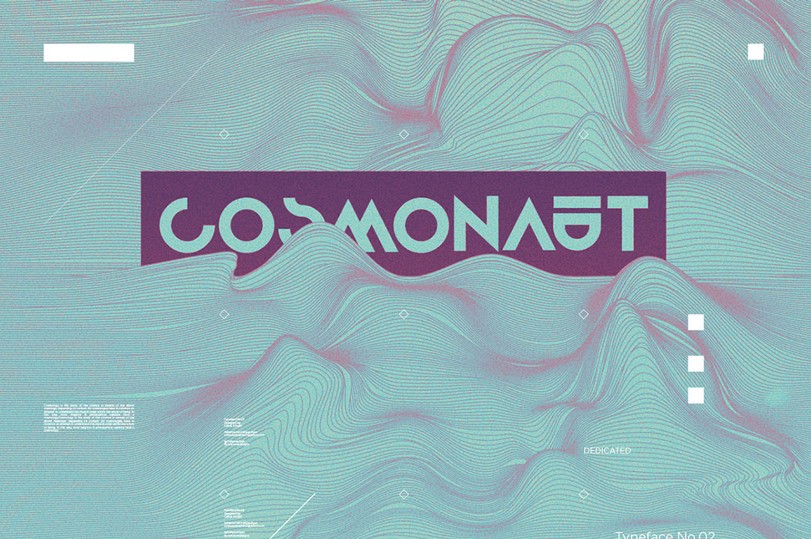 Cosmonaut创意个性无衬线英文字体免费下载插图