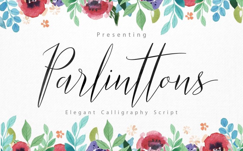 Parlinttonss优雅简洁书法手写英文字体免费下载插图