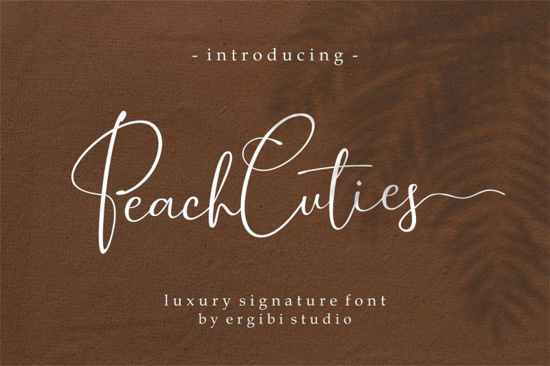 peachcuties中性笔豪华签名手写英文字体免费下载插图