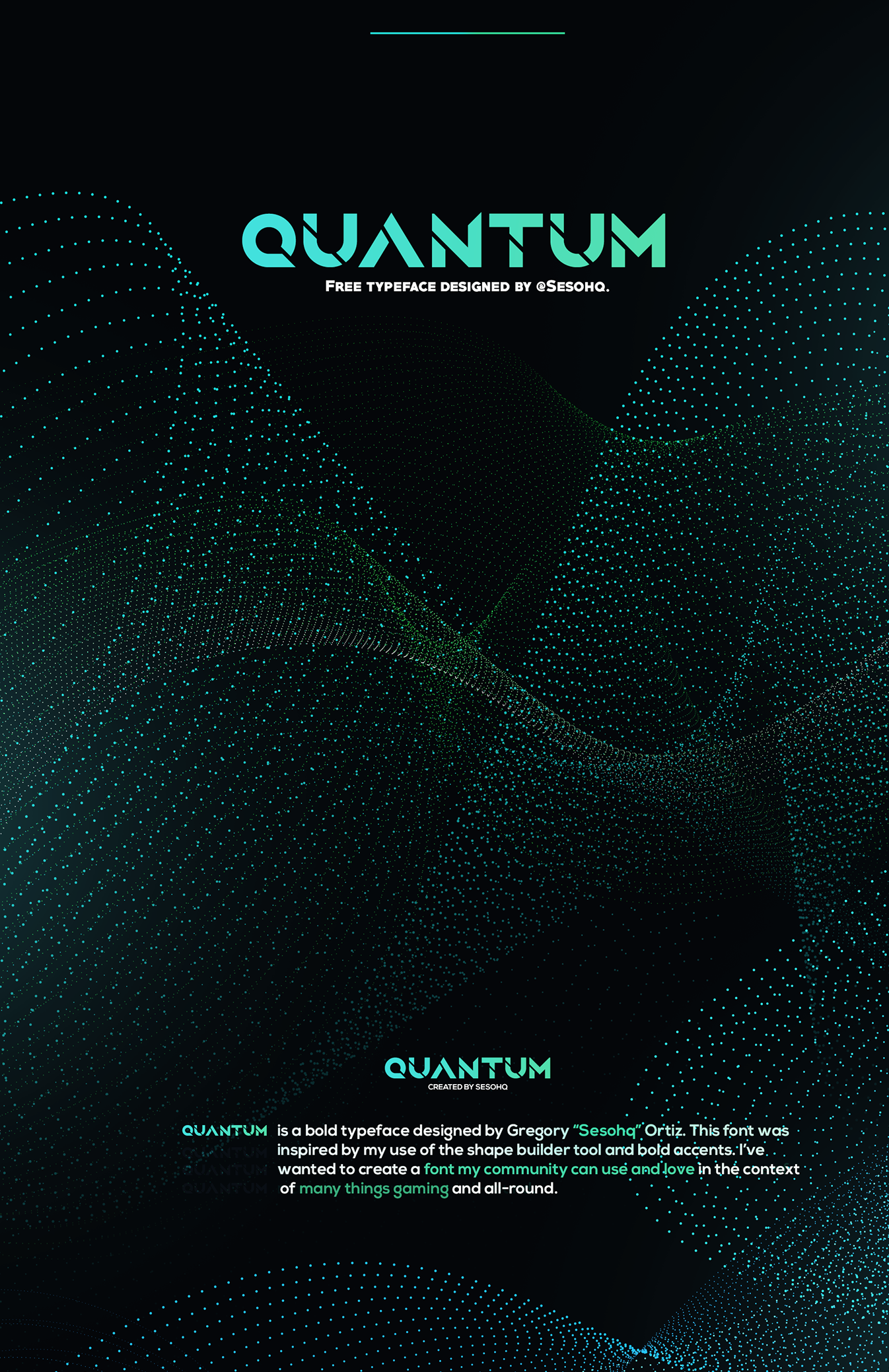Quantum科技科幻断线式衬线英文字体免费下载插图