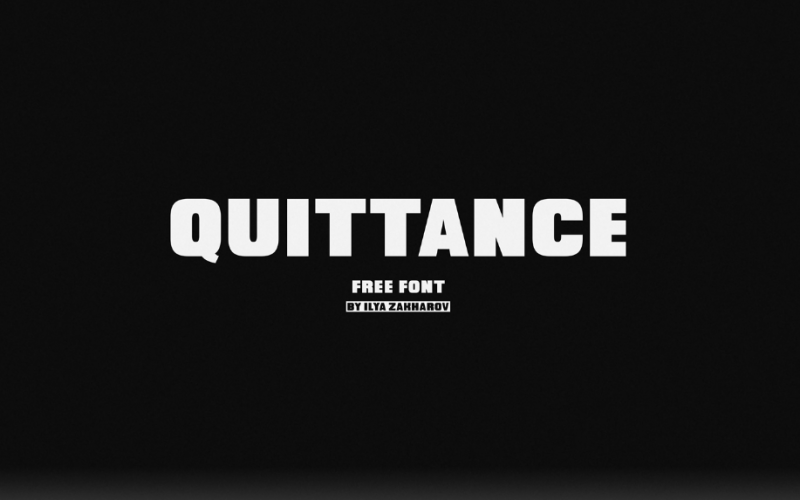 Quittance时尚潮品logo无衬线英文字体免费下载插图