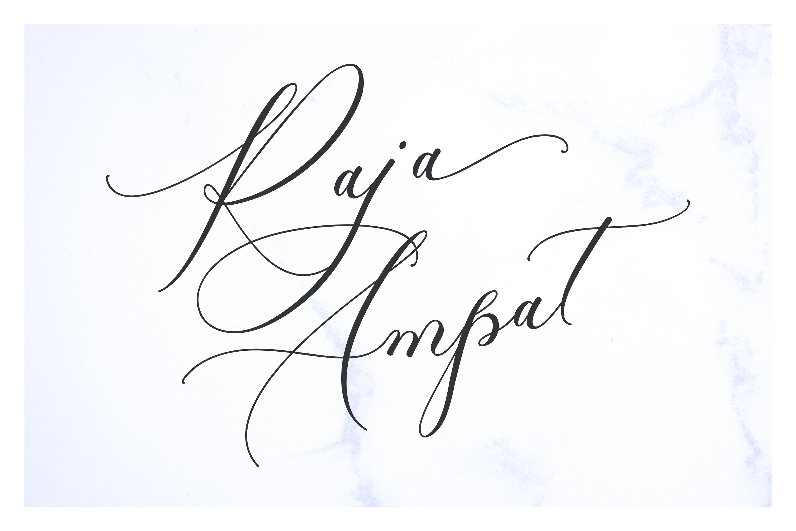 Raja Ampat动感书法连笔英文字体下载插图