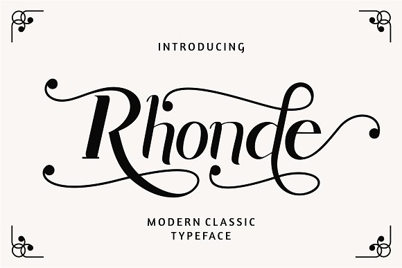 Rhonde  经典好看的logo衬线英文字体免费下载插图