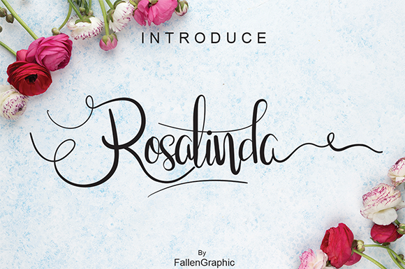 Rosalinda唯美婚礼花式手写英文字体下载插图