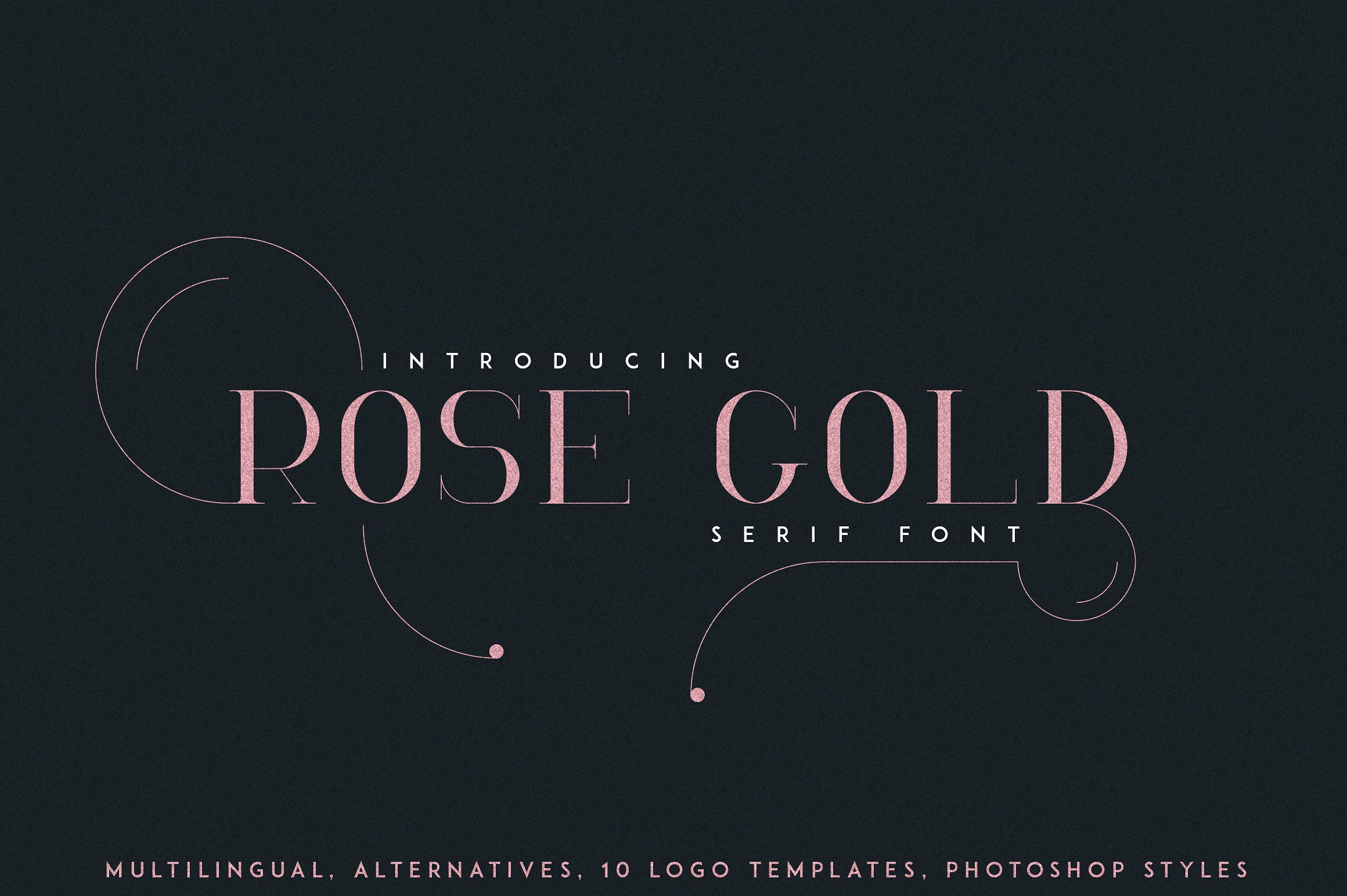 RoseGold时尚奢华衬线英文字体下载插图