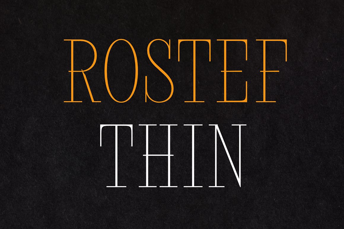 Rostef-Thin优雅高级衬线英文字体下载插图