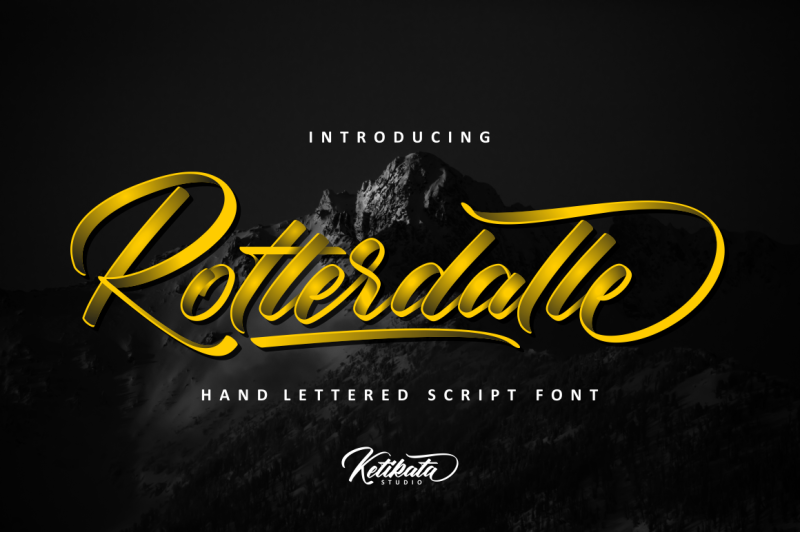 Rotterdalle私人手写签名书法英文字体免费下载插图