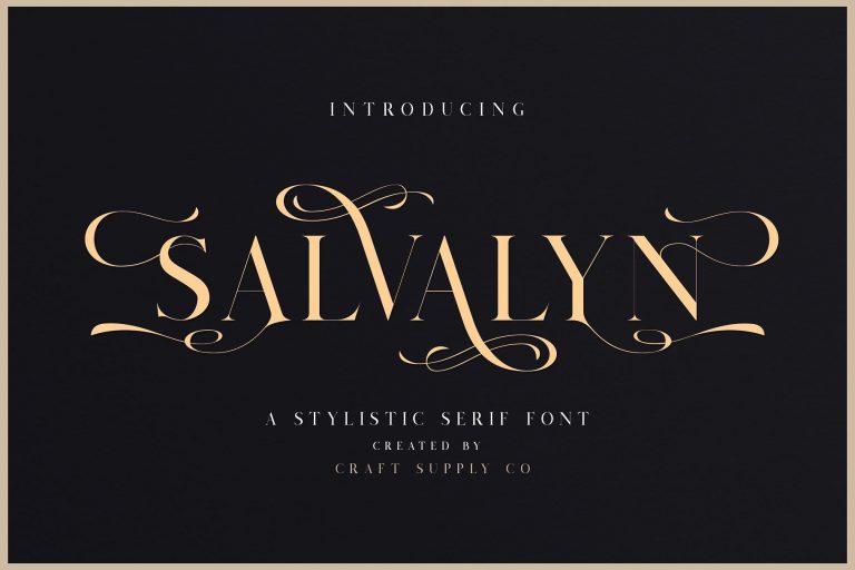 Salvalyn优雅文艺衬线字体免费下载插图