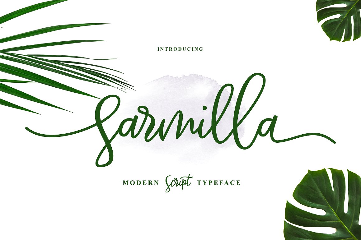 Sarmilla时尚装饰手写连笔英文字体下载插图