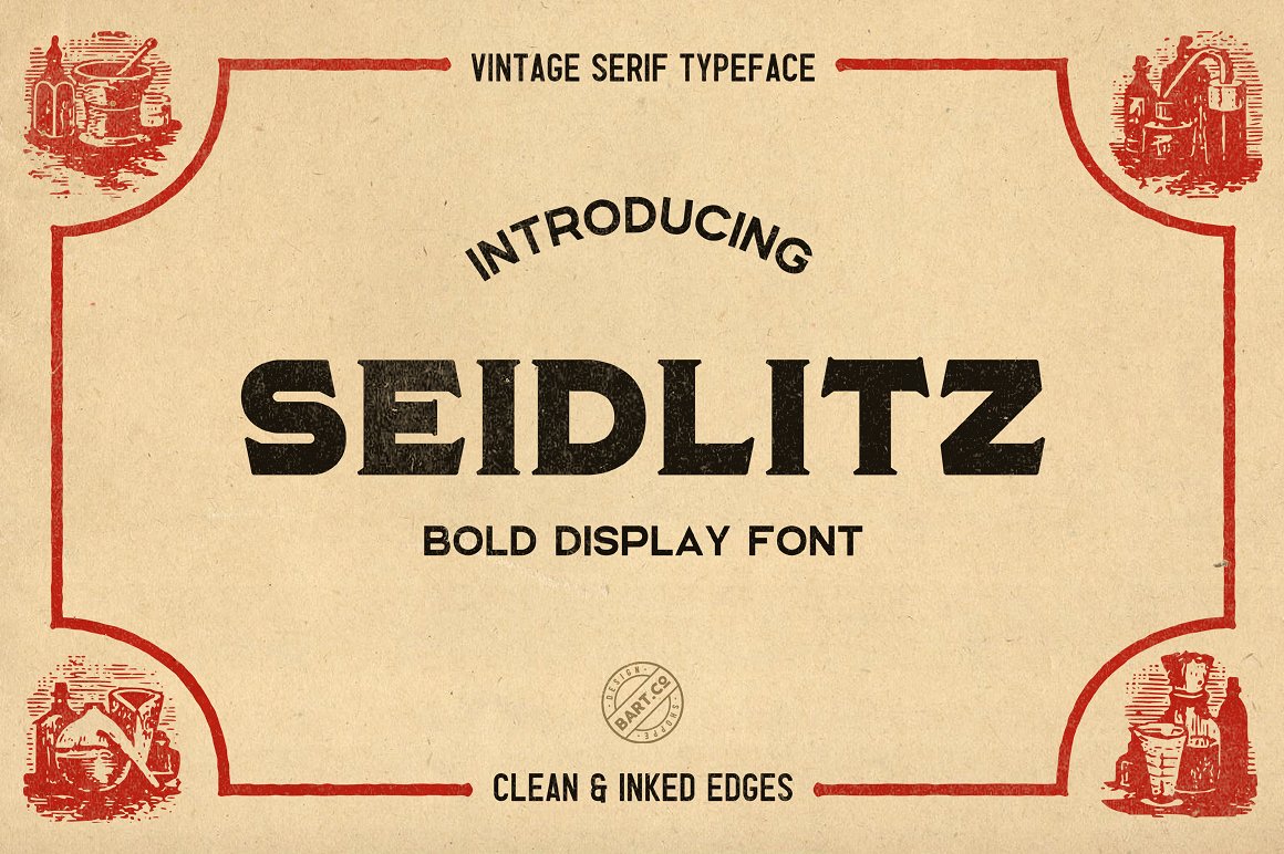 Seidlitz力量衬线标题英文字体免费下载插图