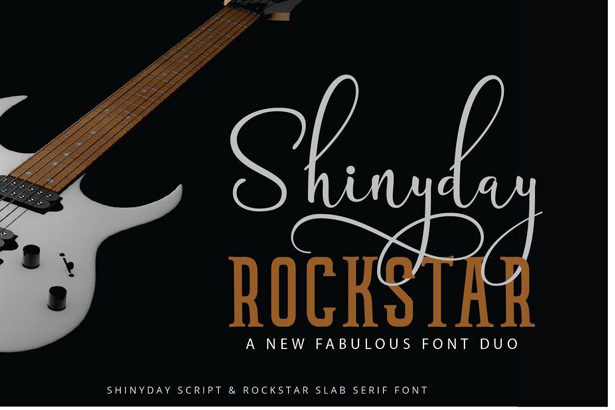rockstar复古衬线Shinyday 动感手写英文字体下载插图