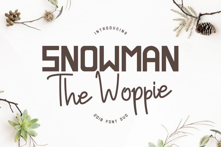 SnowmanTheWoppie现代时尚无衬线手写英文字体下载插图