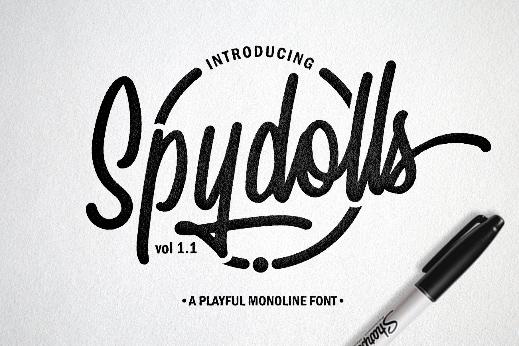 spydolls个性手写logo英文字体下载