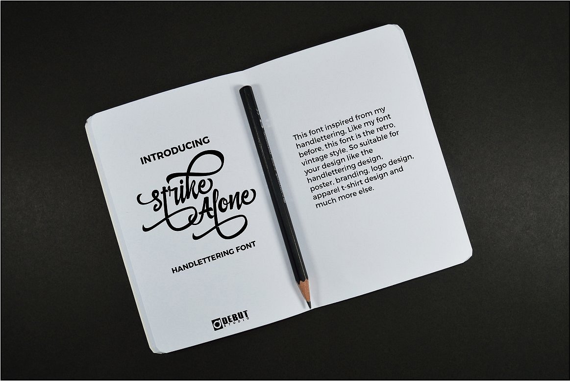 Strike Alone个性手写信花式连笔英文字体下载插图