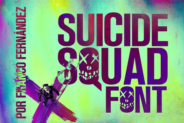 suicide squad游戏涂鸦无衬线英文字体下载