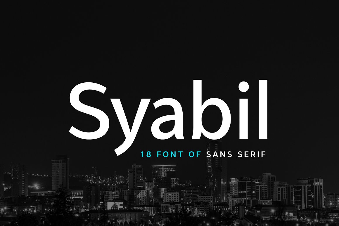 Syabil-Book现代都市简洁无衬线英文字体下载插图