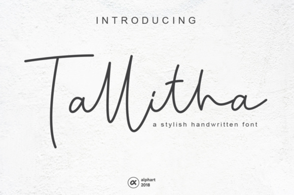 Tallitha个性名片手写签名英文字体下载插图