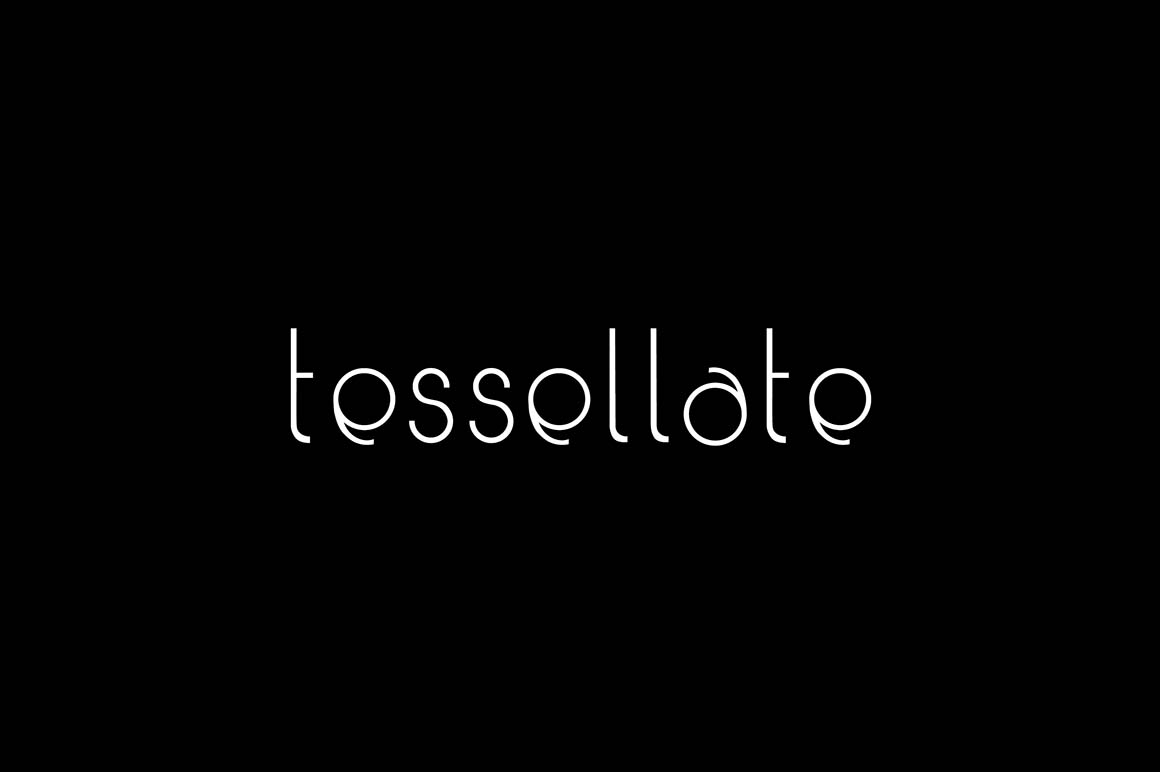 Tessellate个性创意logo无衬线英文字体下载插图