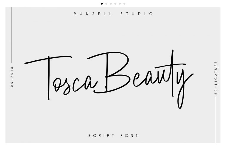 Tosca Beauty设计师签名手写英文字体下载插图