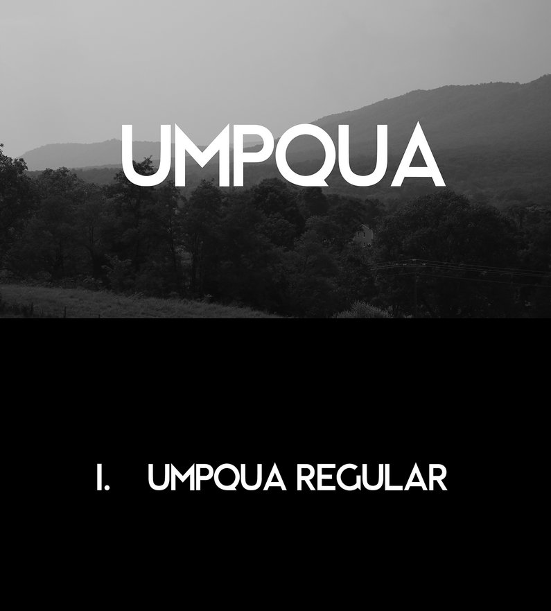 Umpqua大气简洁无衬线英文字体免费下载插图