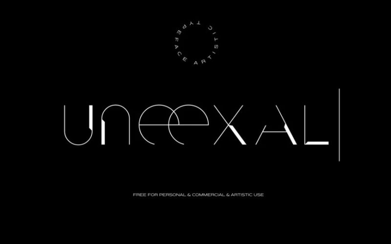 UNEEXAL设计师logo现代科技衬线英文字体免费下载插图