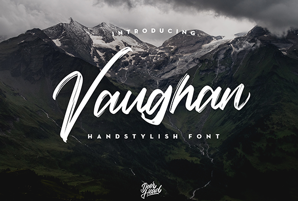 Vaughan-HandstylishFont毛笔笔刷手写英文字体免费下载插图
