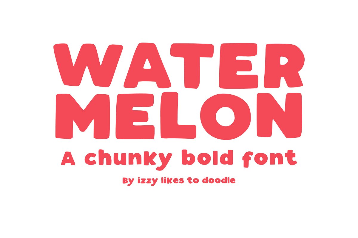 Watermelon圆润卡通手写手绘英文字体下载插图